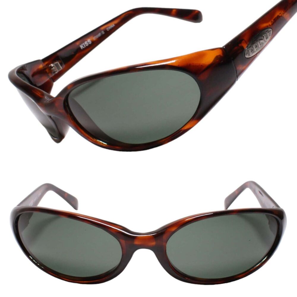 Embellished Temple Genuine Vintage Y2K Vibe Wrap Oval Tortoise Sunglasses